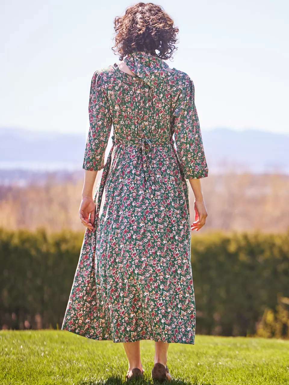 Robe printanière élégante style Jane Austen - Collection Irlandaise Printemps chez April Cornell