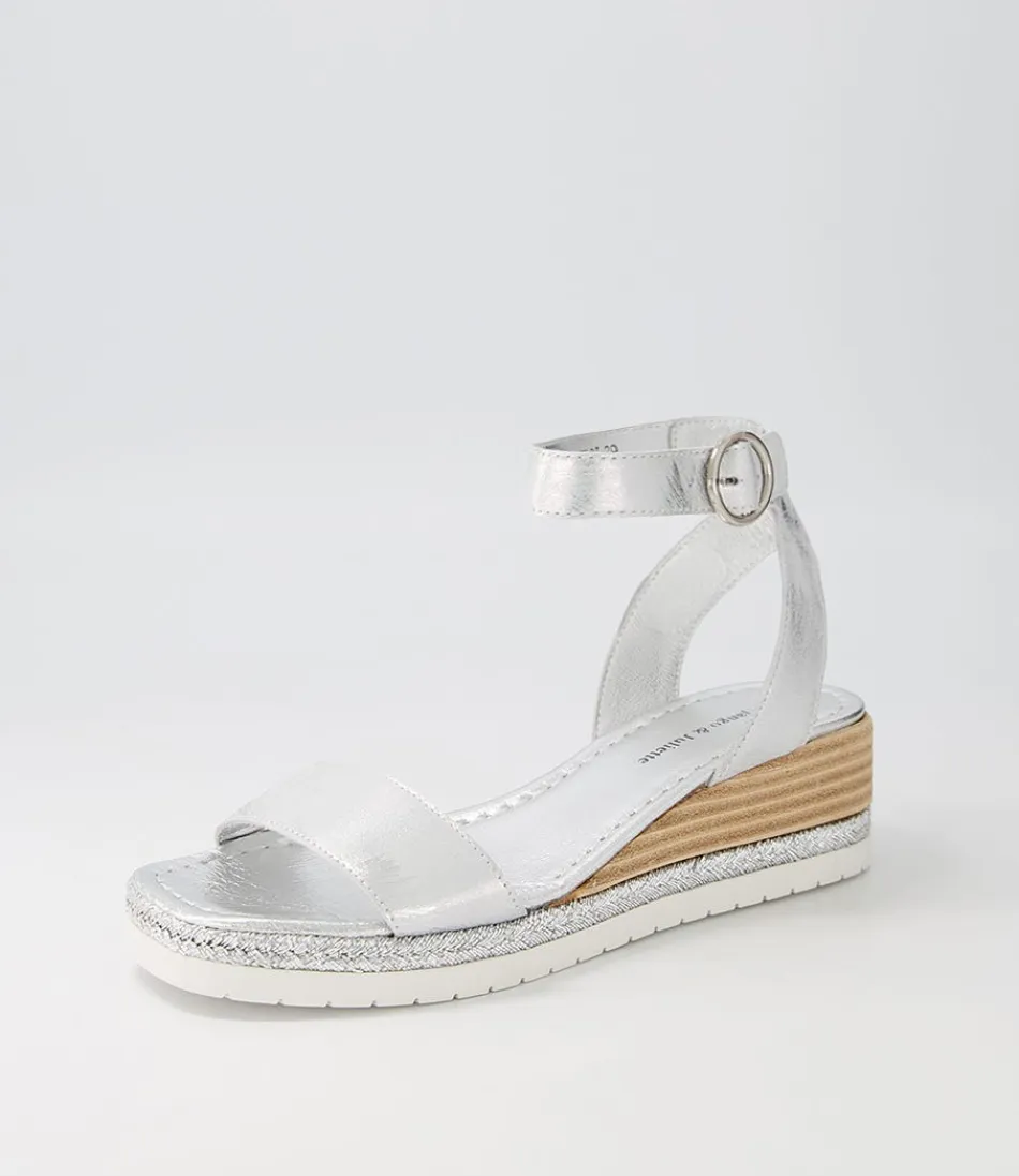 DJANGO & JULIETTE - Espadrilles Femme en Cuir Vieilli Effet Métal Irlandais - Semelle Tressée Style Bohème Chic 

(Version alternative plus poétique : 
