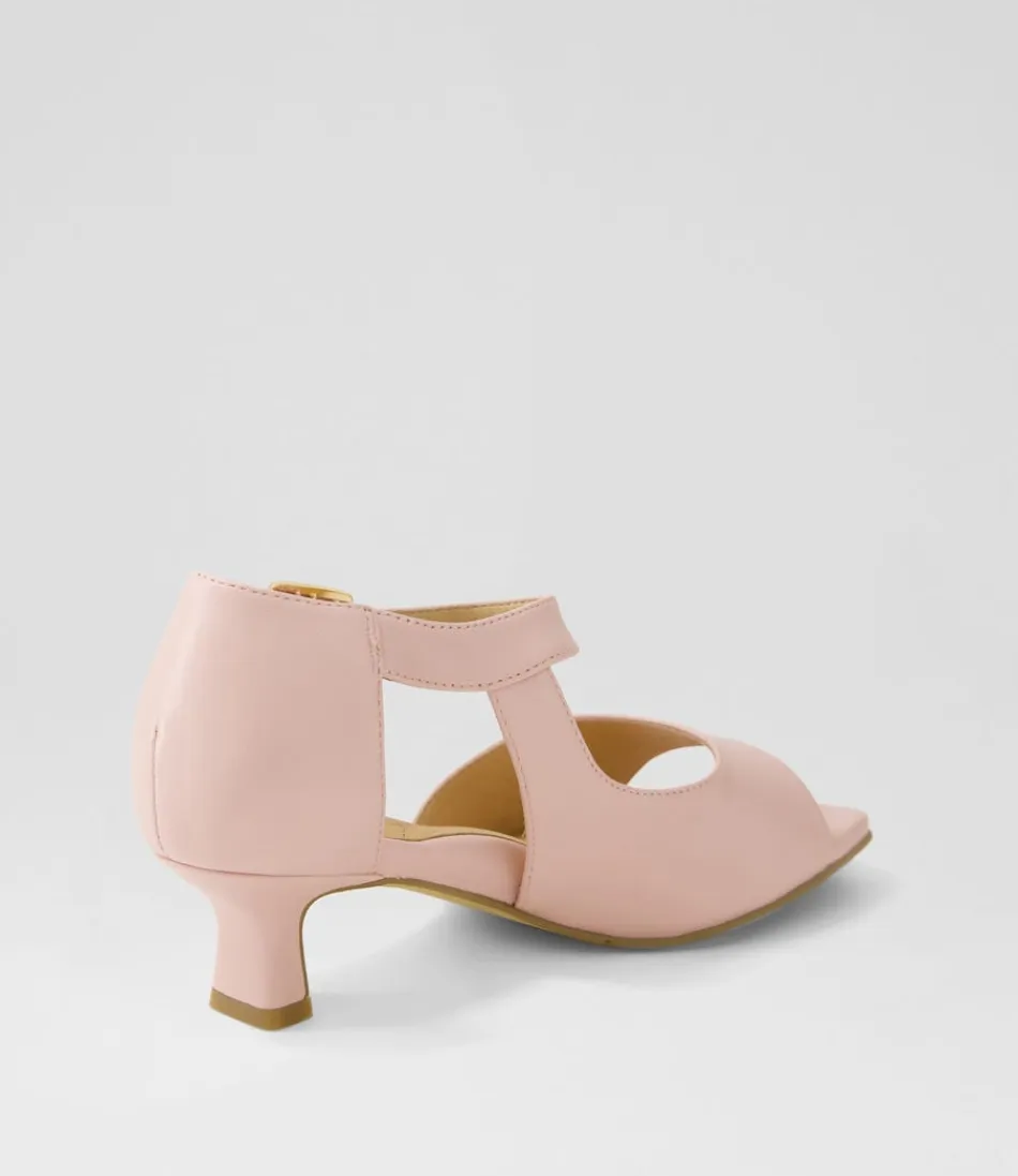Sandales Femme ZIERA - Modèle Irunn XW en Cuir Rosé  
Talon Confortable pour Marches Élégantes, Style Printanier Intemporel