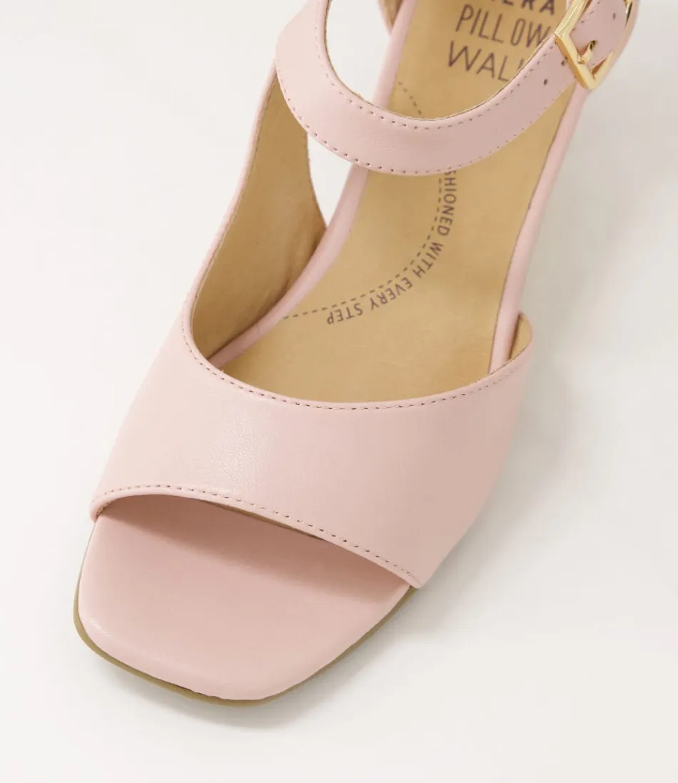 Sandales Femme ZIERA - Modèle Irunn XW en Cuir Rosé  
Talon Confortable pour Marches Élégantes, Style Printanier Intemporel