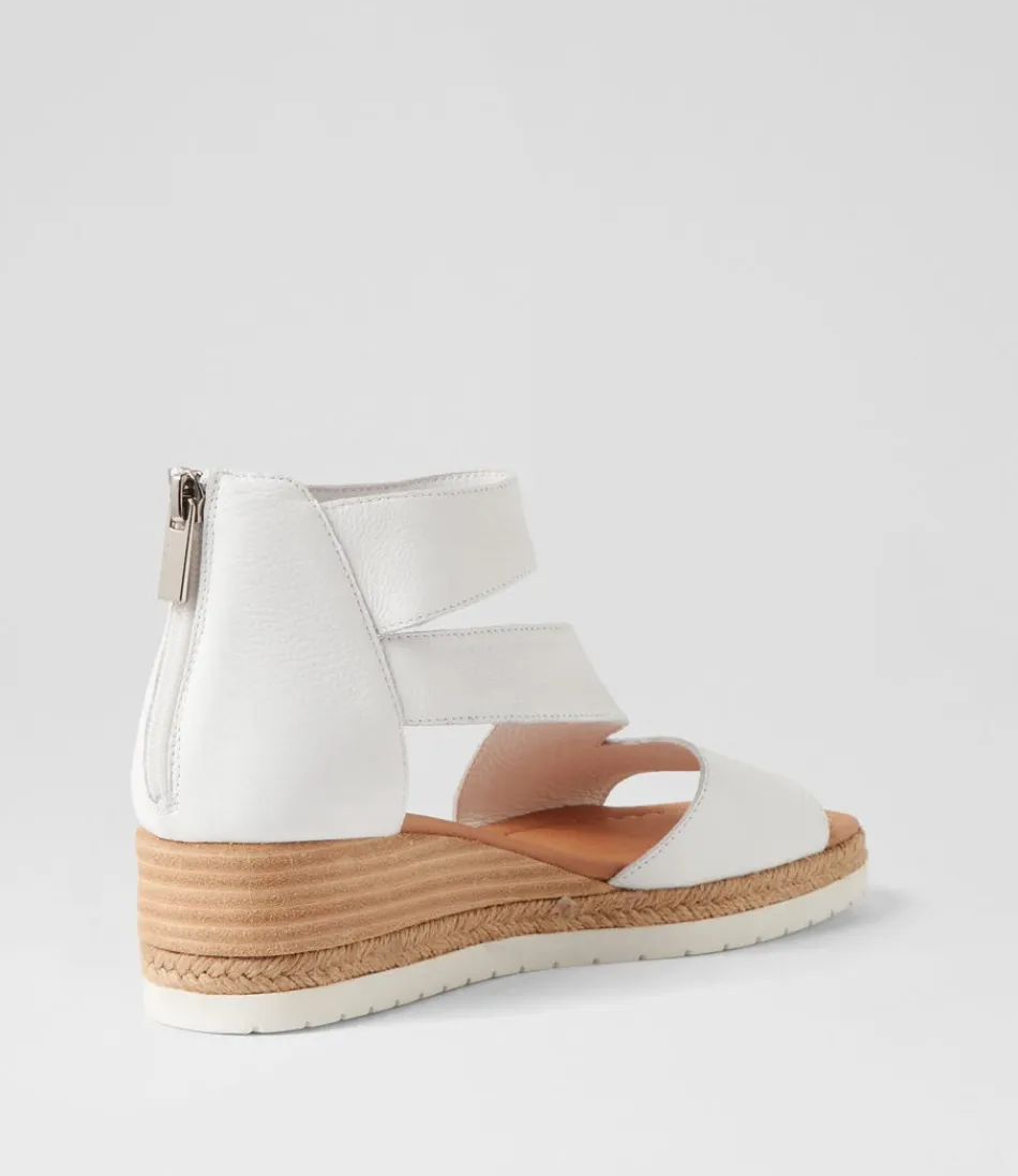 Éspadrilles Ismet en Cuir Blanc - Modèle Django & Juliette pour Femme (Style Méditerranéen Élégant)