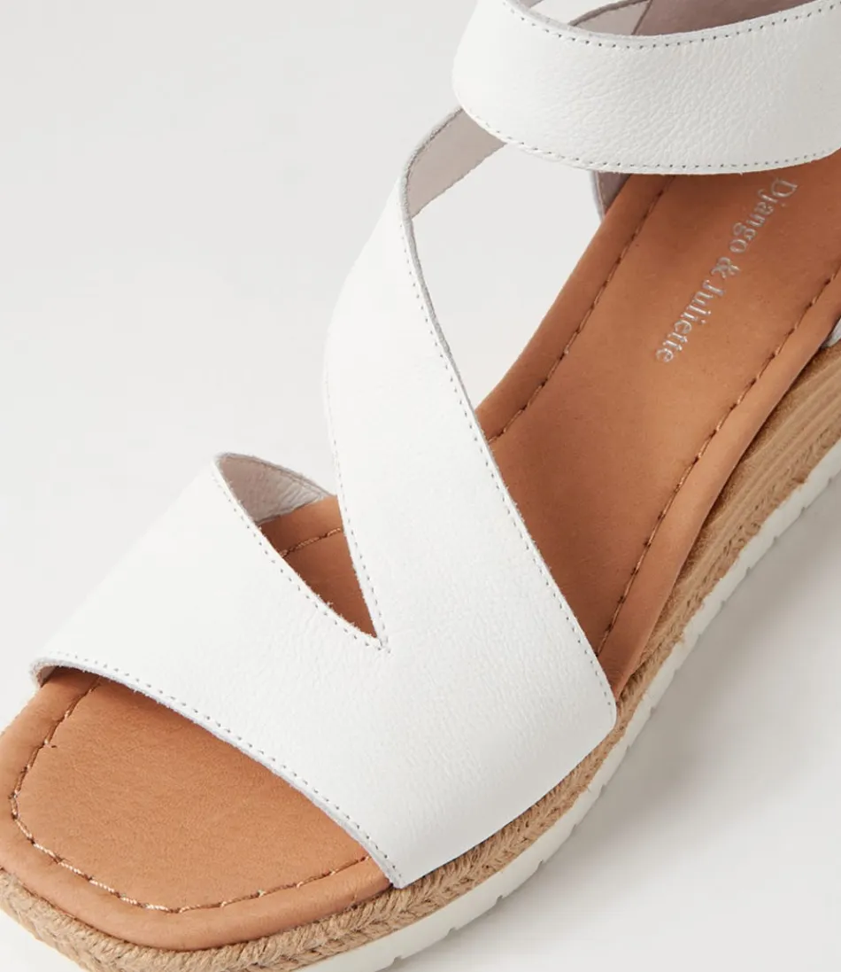 Éspadrilles Ismet en Cuir Blanc - Modèle Django & Juliette pour Femme (Style Méditerranéen Élégant)