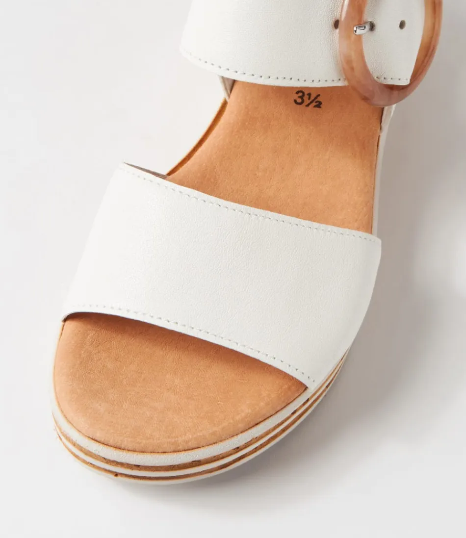 Sandales JALE en Cuir Véritable GABOR - Confort Optimal & Style Décontracté Chic (Couleur Café-Crème)