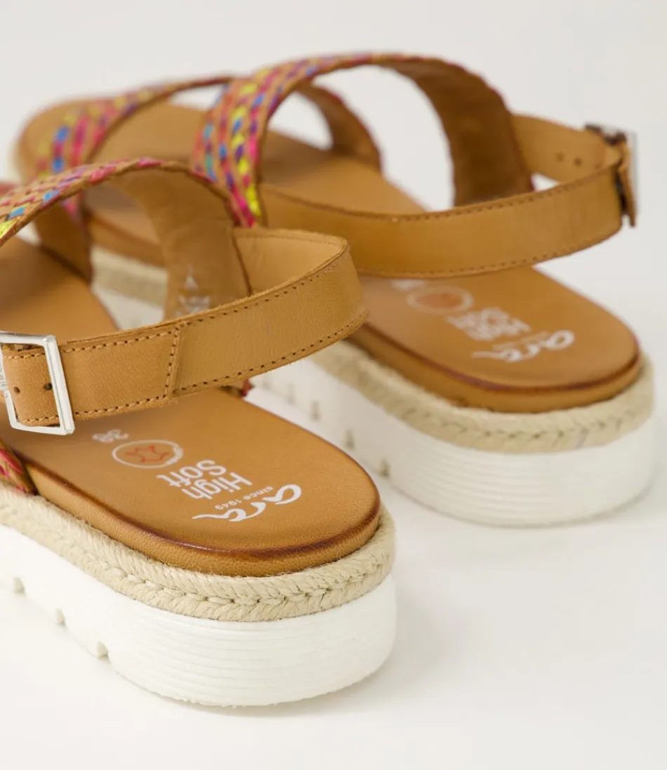 Sandales Femme ARA Jamaika 1 - Confort Optimal en Cuir Souple Multicolore Arc-en-Ciel - Modèle Élégant Printemps-Été