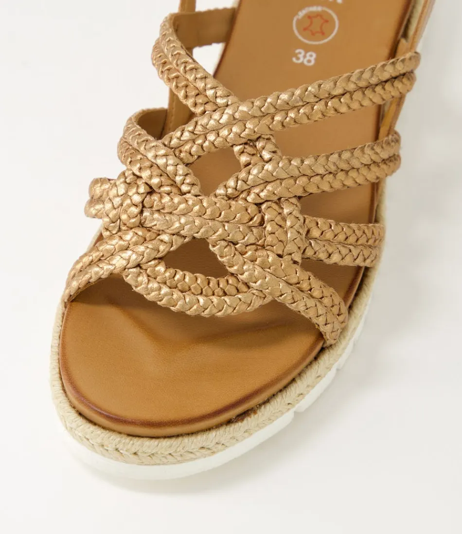 Sandales Femme en Cuir Vieilli Teinté Whisky - Modèle Jamaika 3 Confort Optimal par ARA | Style Urbain & Détail Élégant