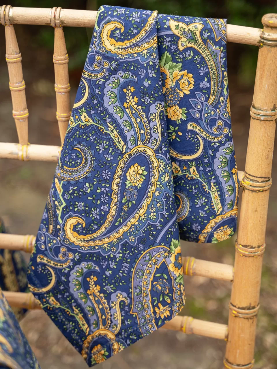 Serviettes de Table Jamavar en Navy - Lot de 4 Pièces | Promotion Exclusive Avril Cornell