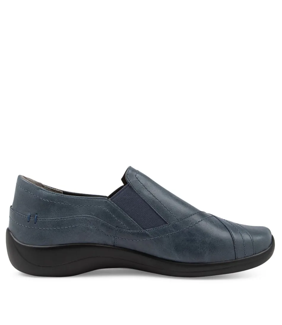 Mocassins Femme ZIERA - Confort Optimal avec Semelle Java Xf  
Cuir Souple Bleu Marine - Design Sans Lacet pour un Style Décontracté  
Chaussures Maison Élégantes - Liberté de Mouvement Garantie