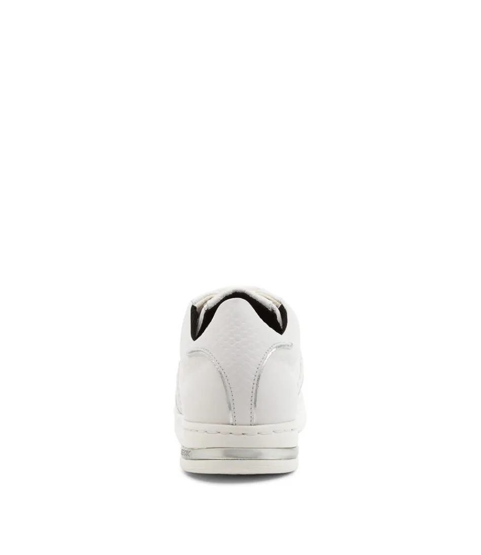 GEOX Jaysen - Baskets Femme en Cuir Blanc Souple - Confort Optimal & Design Urbain