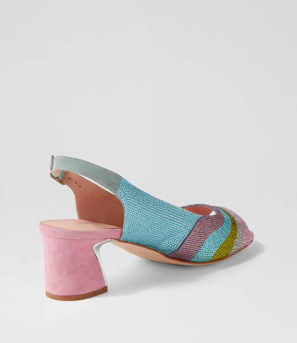Escarpins Django & Juliette pour Femme - Sandales Jeddar à Motifs Pastel Multicolore