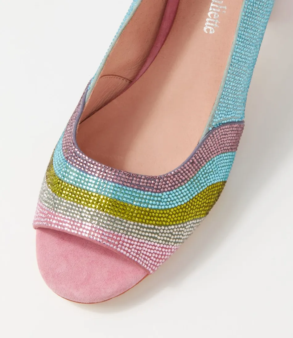 Escarpins Django & Juliette pour Femme - Sandales Jeddar à Motifs Pastel Multicolore