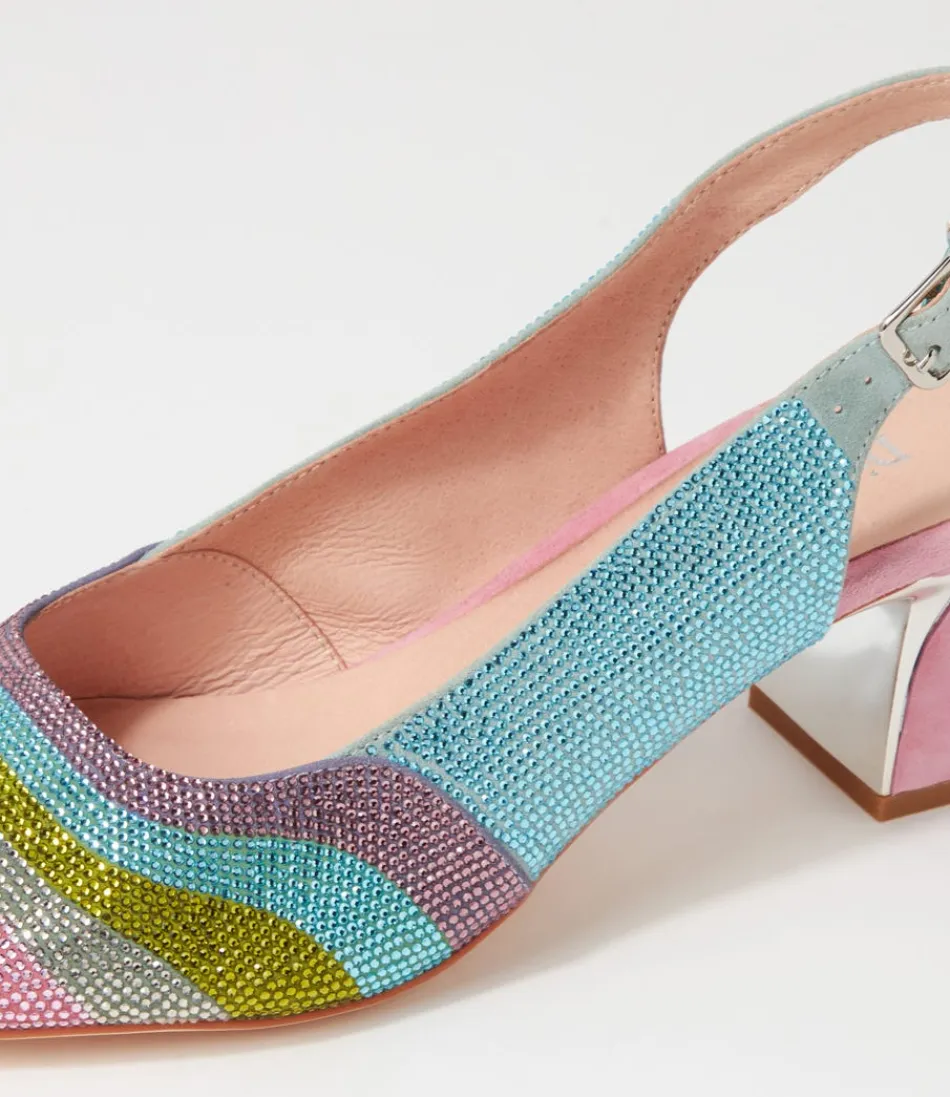 Escarpins Django & Juliette pour Femme - Sandales Jeddar à Motifs Pastel Multicolore