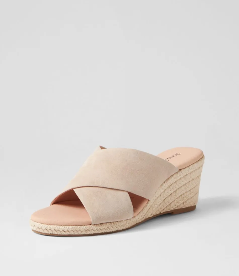 Sandales confortables en daim Jinna Stone & espadrilles estivales DIANA FERRARI pour femme - style méditerranéen intemporel