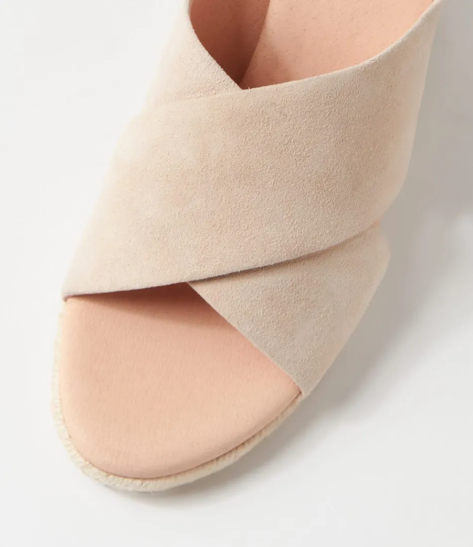 Sandales confortables en daim Jinna Stone & espadrilles estivales DIANA FERRARI pour femme - style méditerranéen intemporel