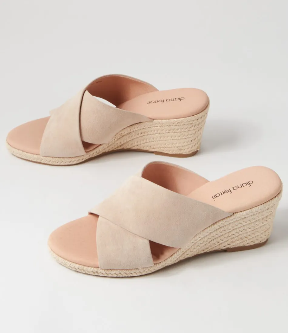 Sandales confortables en daim Jinna Stone & espadrilles estivales DIANA FERRARI pour femme - style méditerranéen intemporel