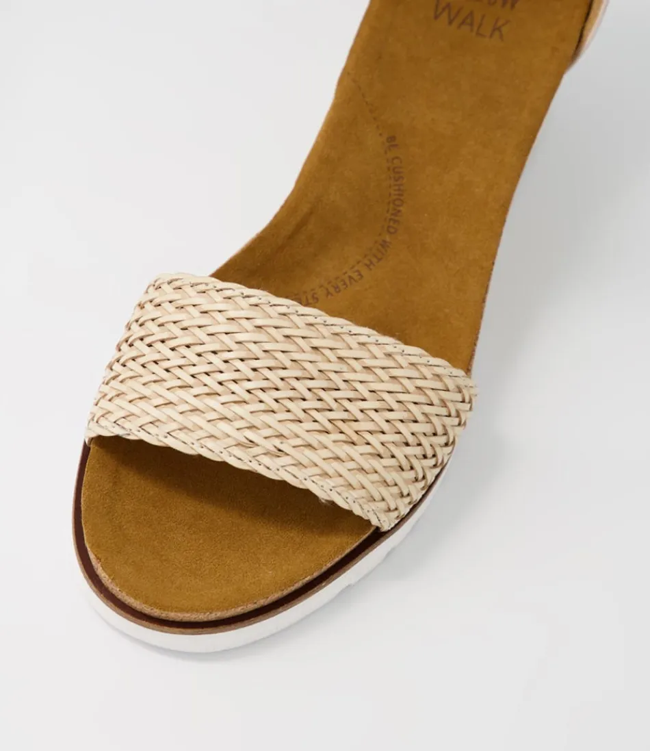 Espadrilles ZIERA pour Femme - Modèle Kaelers en Cuir Tressé Beige Naturel avec Semelle Jute Élégante