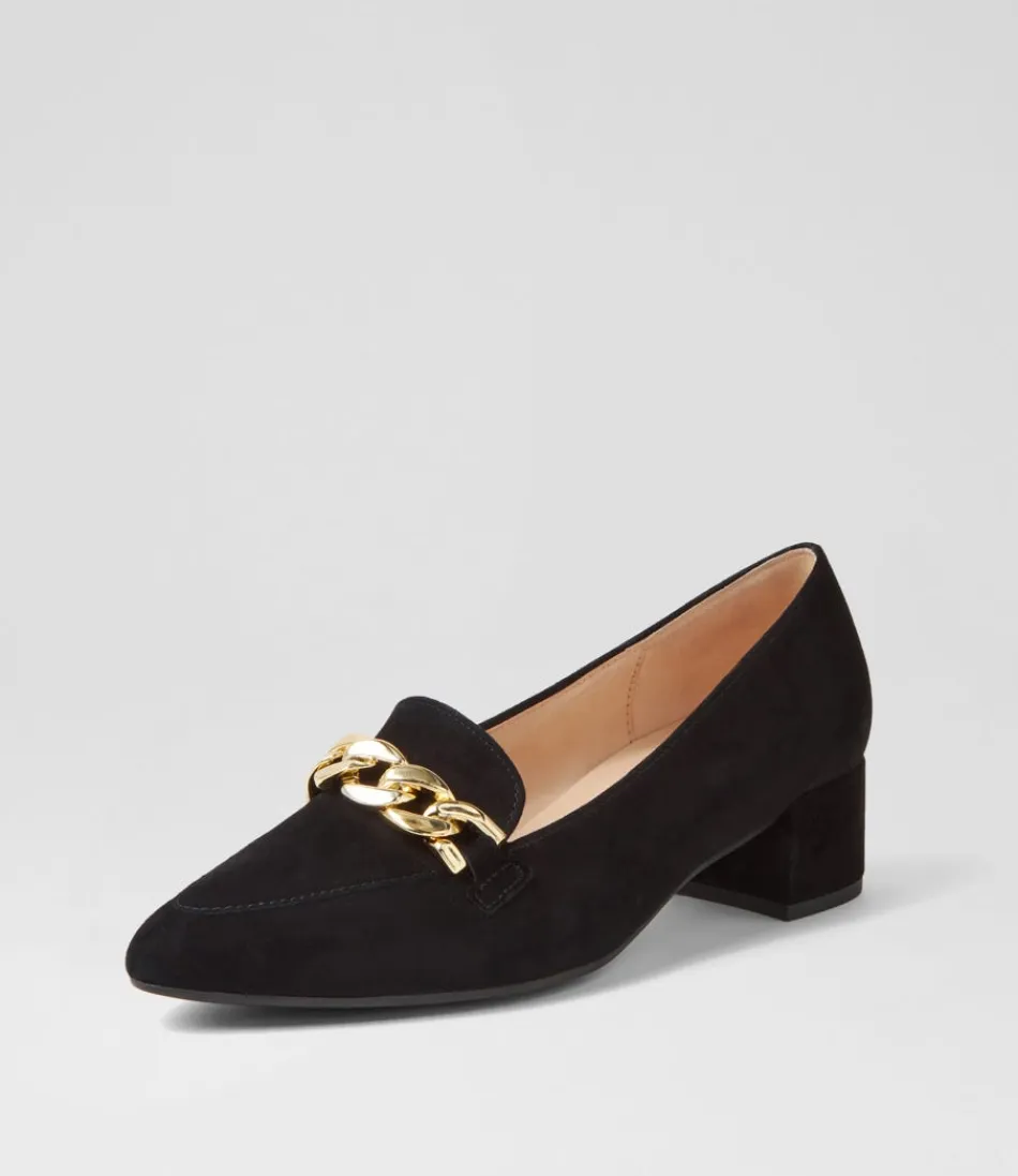Escarpins Femme Katja Schwarz - Suédine Douce, Confort Optimal - Collection Printemps GABOR