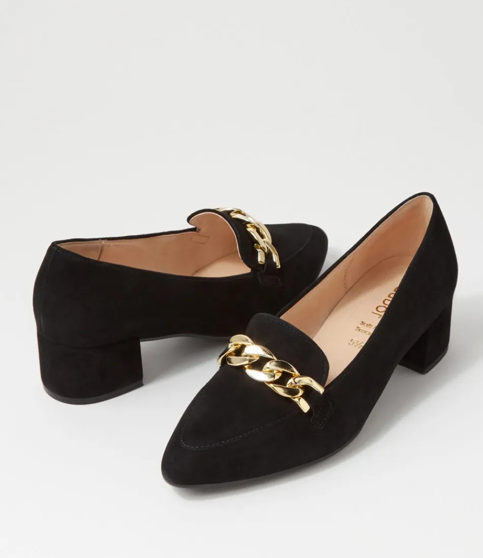 Escarpins Femme Katja Schwarz - Suédine Douce, Confort Optimal - Collection Printemps GABOR