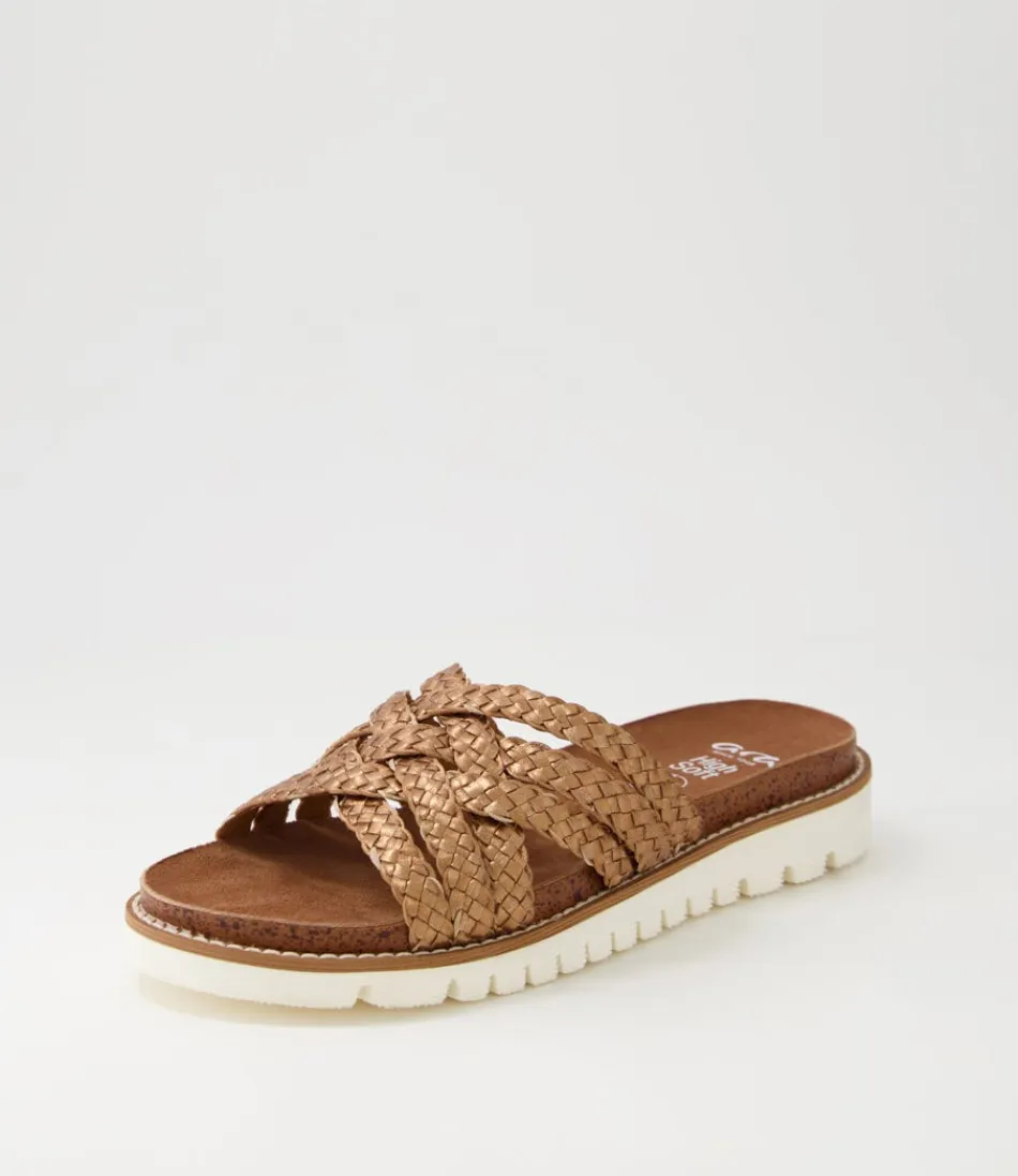 Sandales Confort Élégantes pour Femme en Cuir Souple Cognac - Modèle Sport S20 par ARA Confort