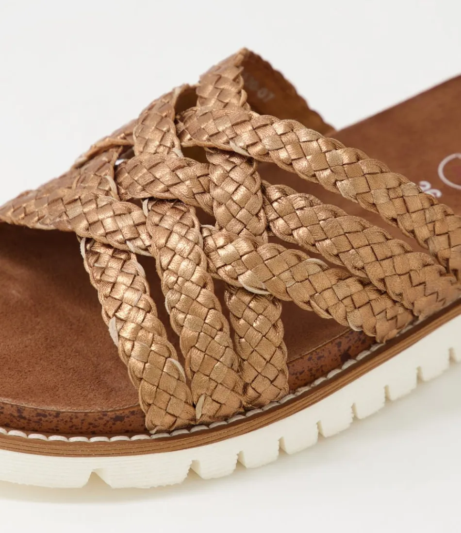 Sandales Confort Élégantes pour Femme en Cuir Souple Cognac - Modèle Sport S20 par ARA Confort