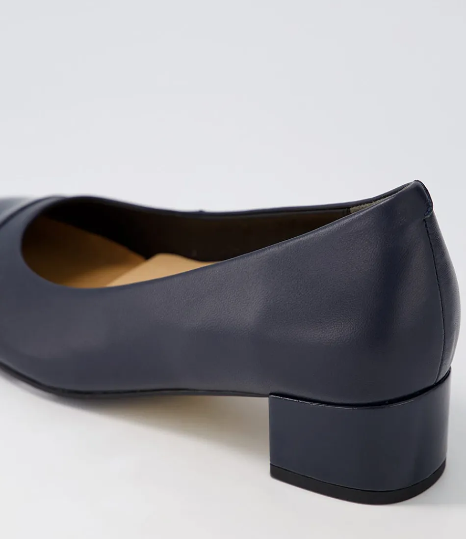 Escarpins Élégants ZIERA Knelis W en Cuir Verni Bleu Marine - Style Moderne pour Femme