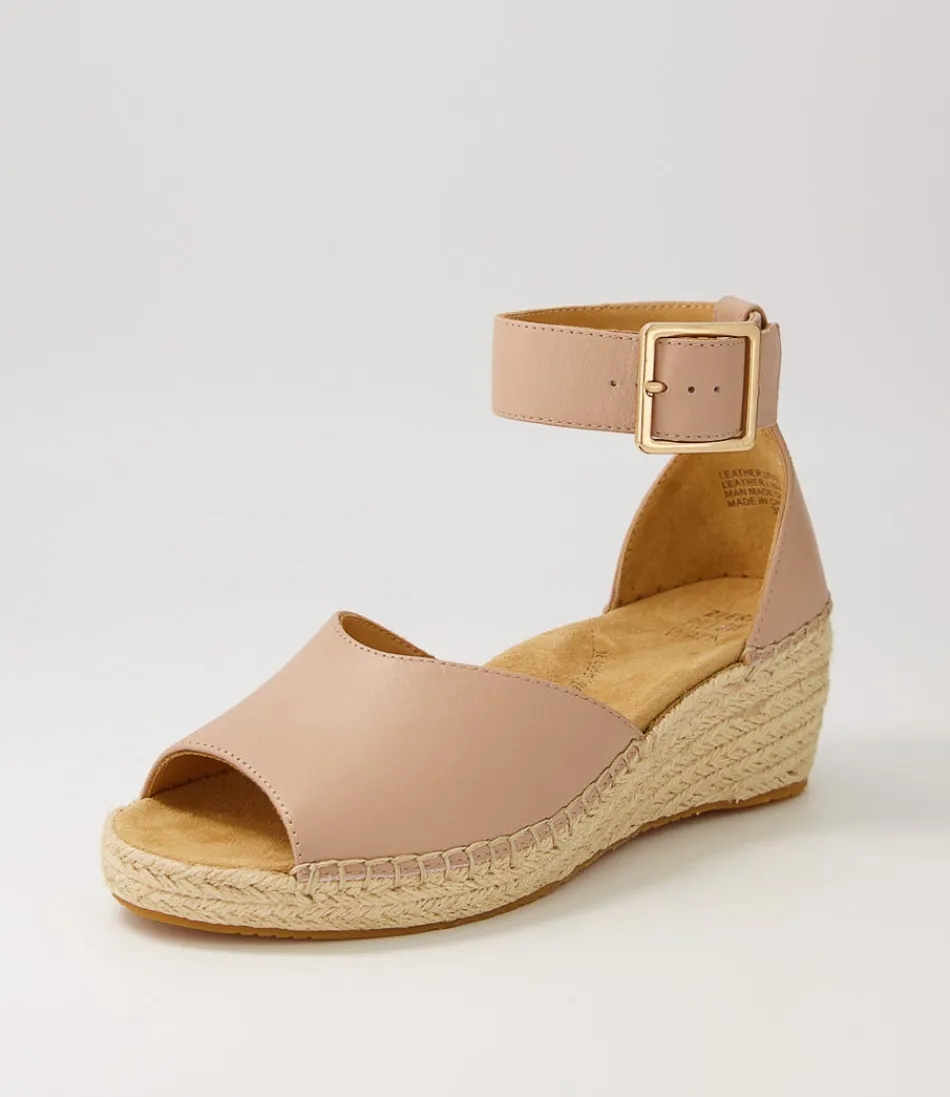 Élégantes espadrilles femme en cuir blush - Modèle Koen XW par ZIERA