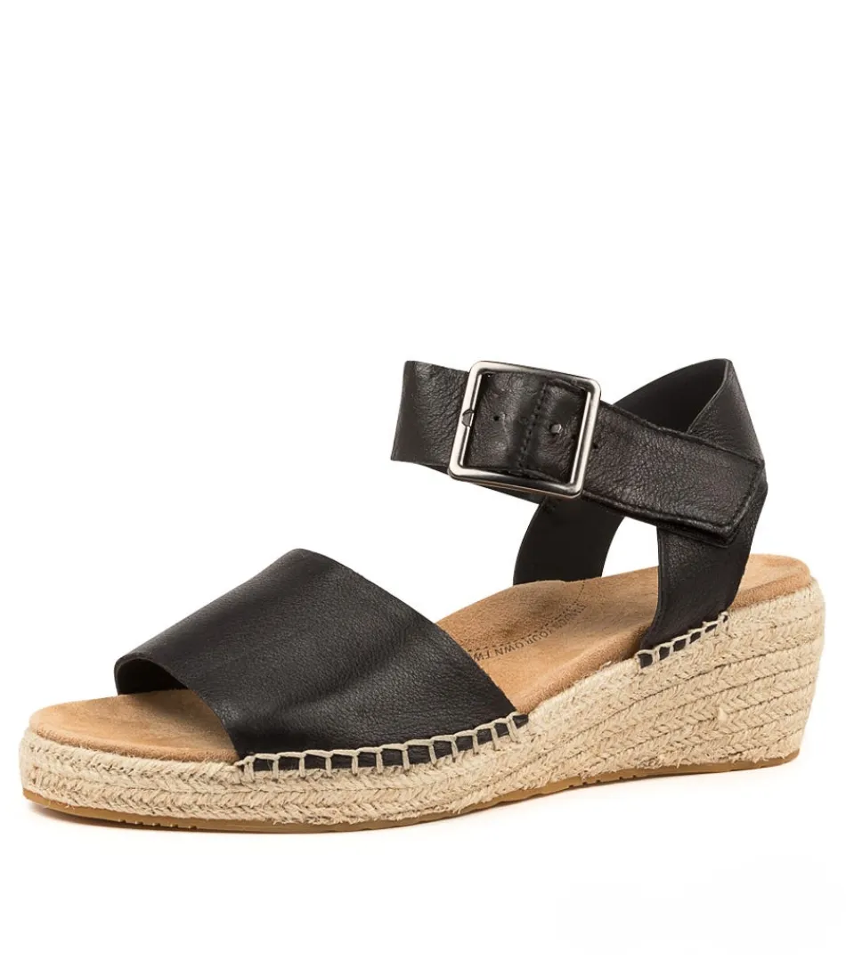 Découvrez les espadrilles ZIERA pour femme - modèle Craig en cuir noir intemporel, semelle tressée confortable pour un style urbain raffiné