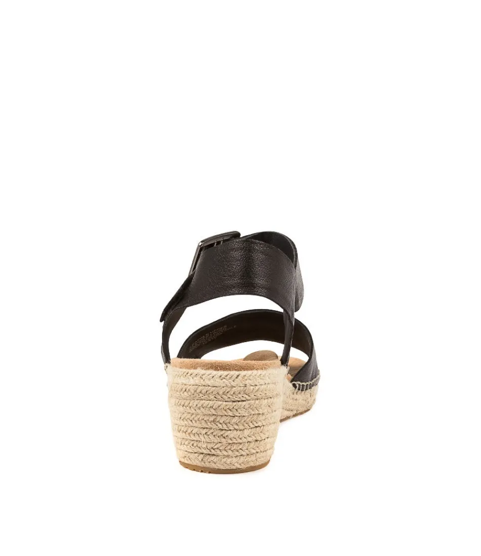 Découvrez les espadrilles ZIERA pour femme - modèle Craig en cuir noir intemporel, semelle tressée confortable pour un style urbain raffiné