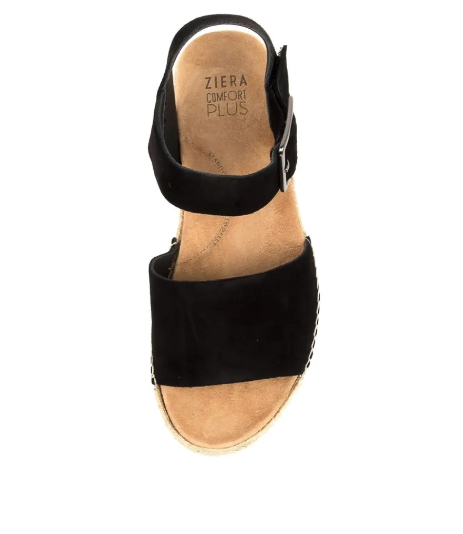 Escarpins Confortables ZIERA - Modèle Kraig-XW en Suédé Noir pour Femme, Semelle Tressée Élégante
