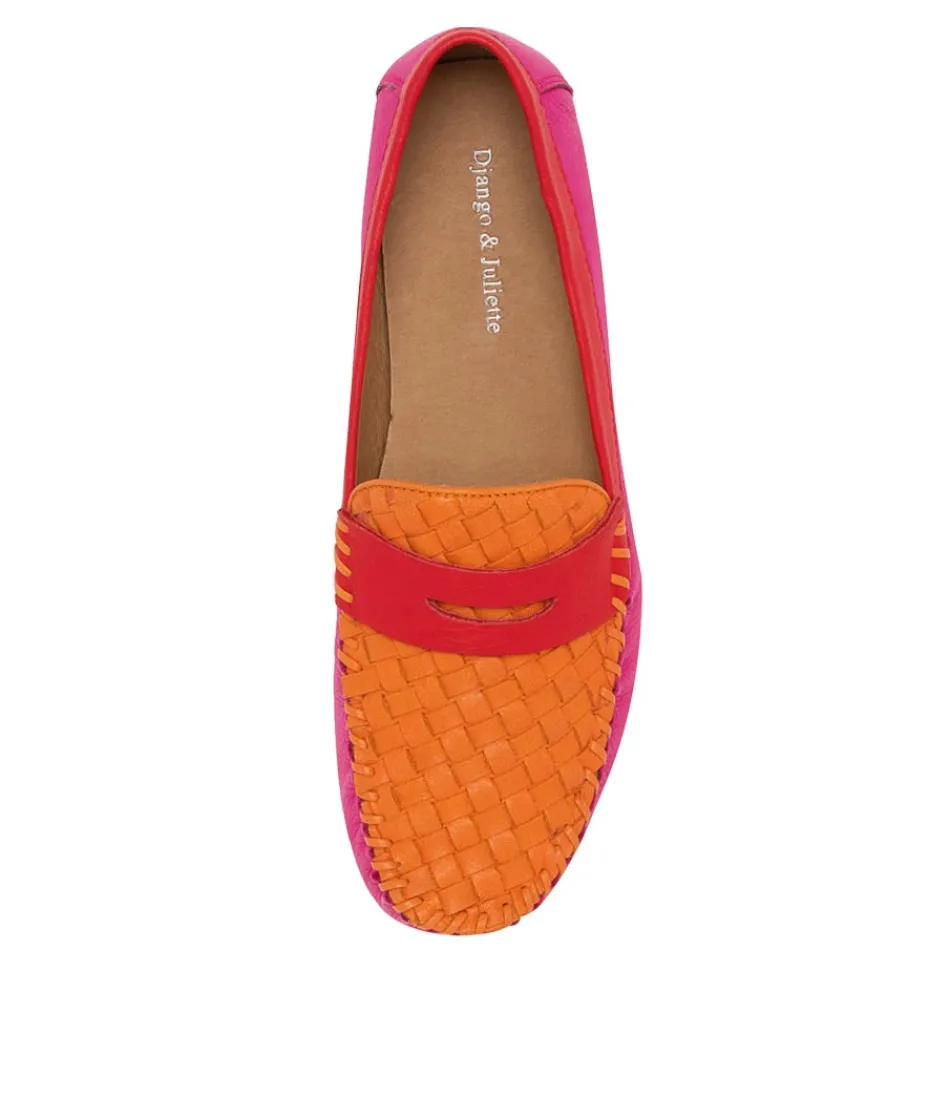 Mocassins Django & Juliette pour femme - Modèle Larikan en cuir verni lumineux - Chaussures élégantes pour un style urbain raffiné