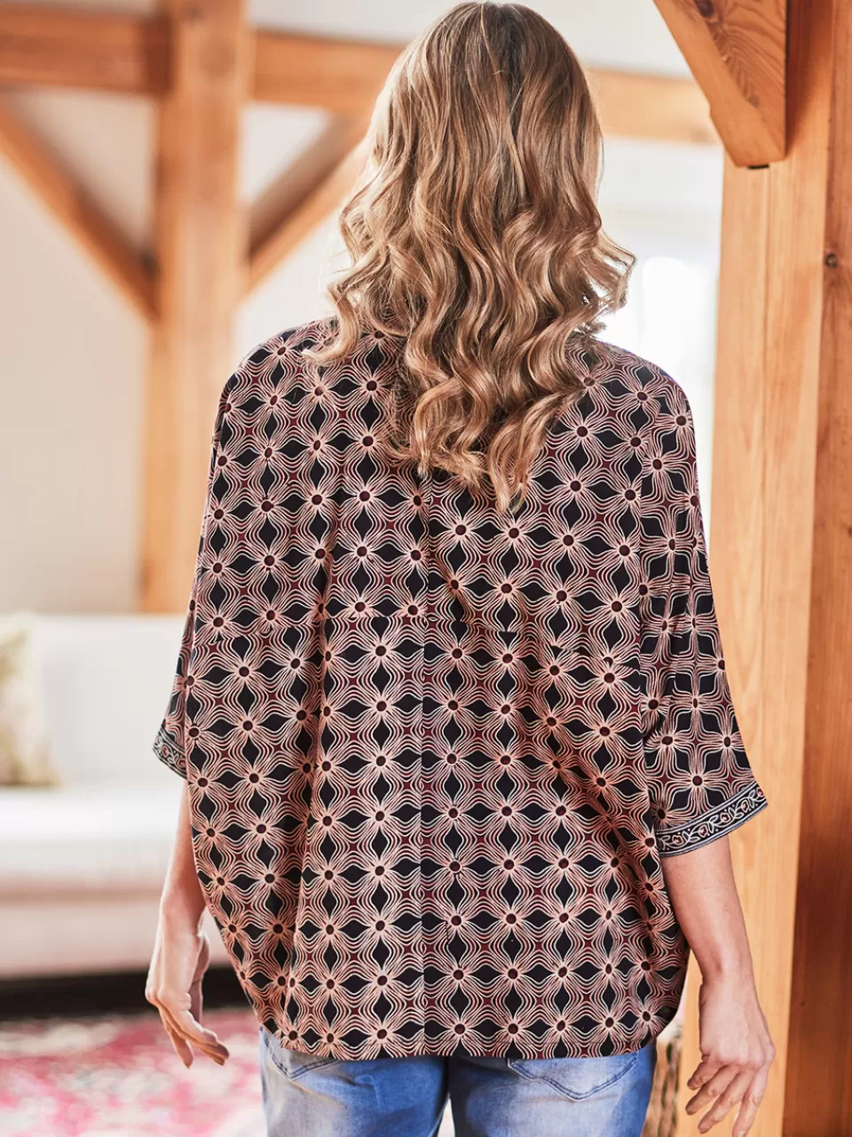 Chemisier Femme à Motifs Ajourés Printaniers - Collection April Cornell à Prix Doux
