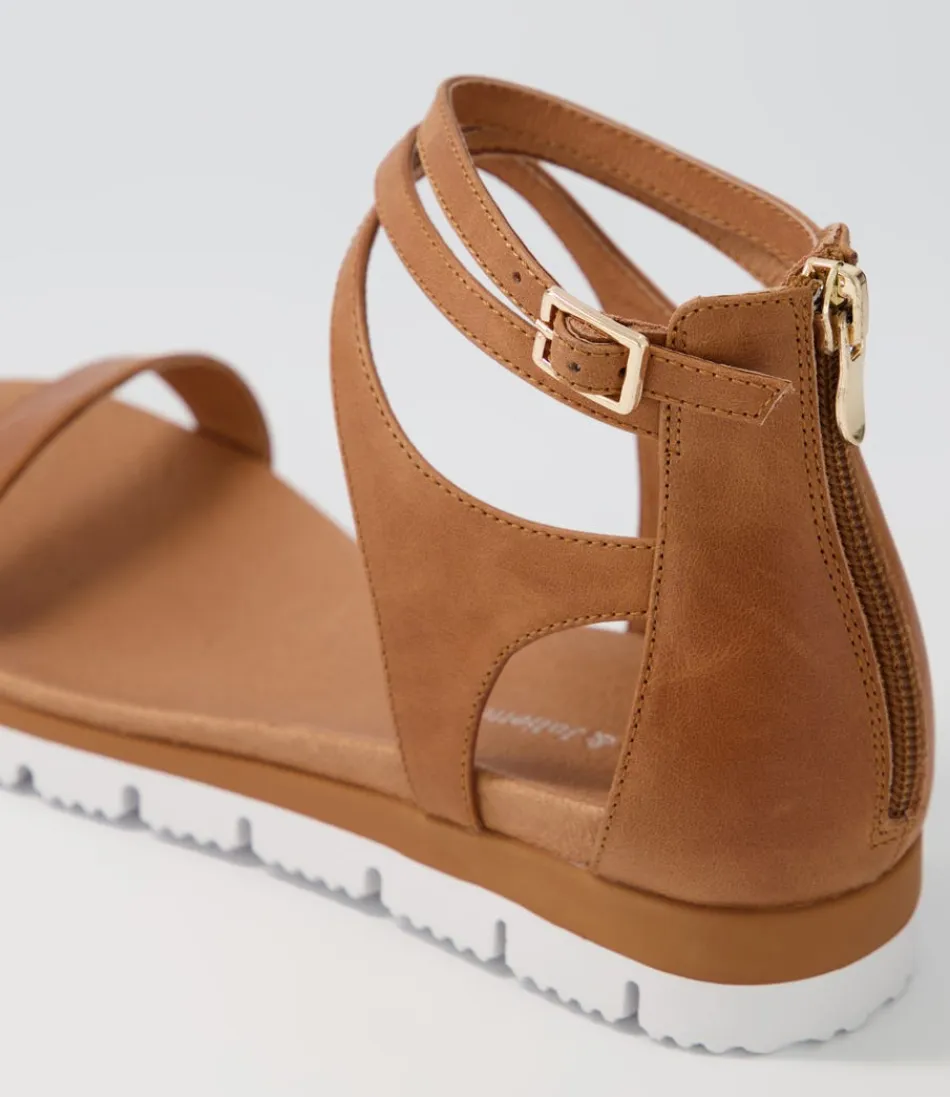 Sandales compensées DJANGO & JULIETTE pour femme - Cuir véritable teinte sable - Modèle confort printemps-été