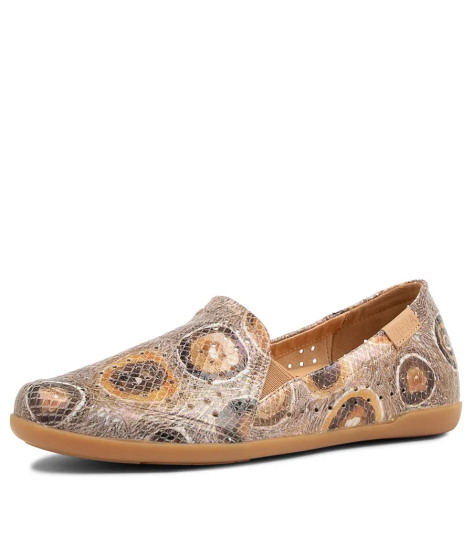 Mocassins Femme ZIERA Liana - Style dégradé ombré avec détails en patchwork multicolore - Confortables et élégants pour toutes vos occasions