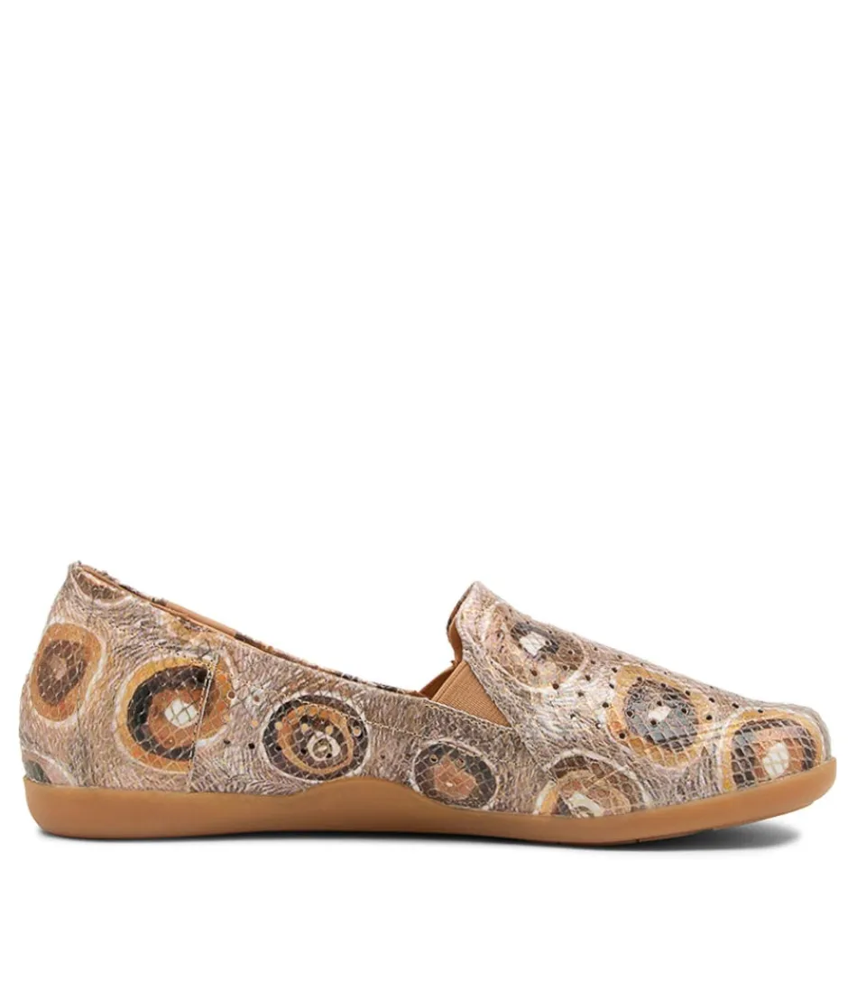 Mocassins Femme ZIERA Liana - Style dégradé ombré avec détails en patchwork multicolore - Confortables et élégants pour toutes vos occasions