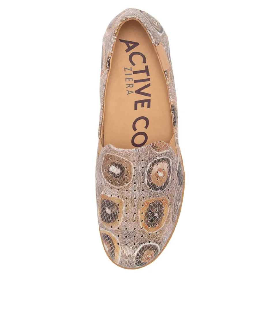Mocassins Femme ZIERA Liana - Style dégradé ombré avec détails en patchwork multicolore - Confortables et élégants pour toutes vos occasions