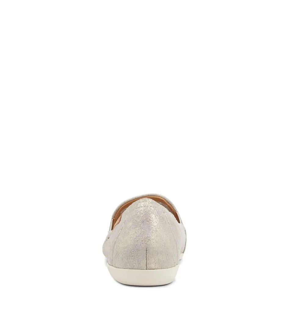 Liana W - Mocassins Femme en Cuir Souple Doré Sorbet par ZIERA | Confort Optimal & Élégance Urbaine