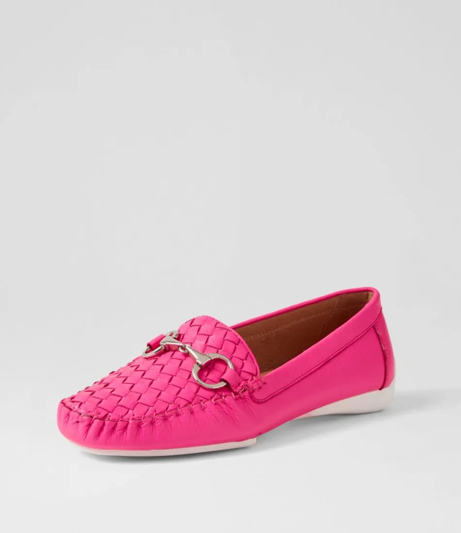 Mocassins Femme en Cuir Souple Fuchsia Éclatant - Collection Lille par DJANGO & JULIETTE