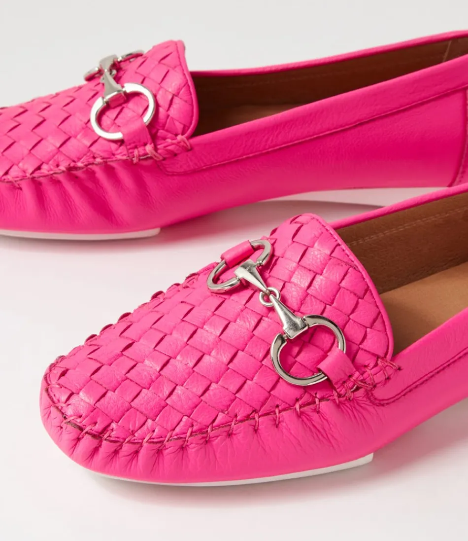Mocassins Femme en Cuir Souple Fuchsia Éclatant - Collection Lille par DJANGO & JULIETTE