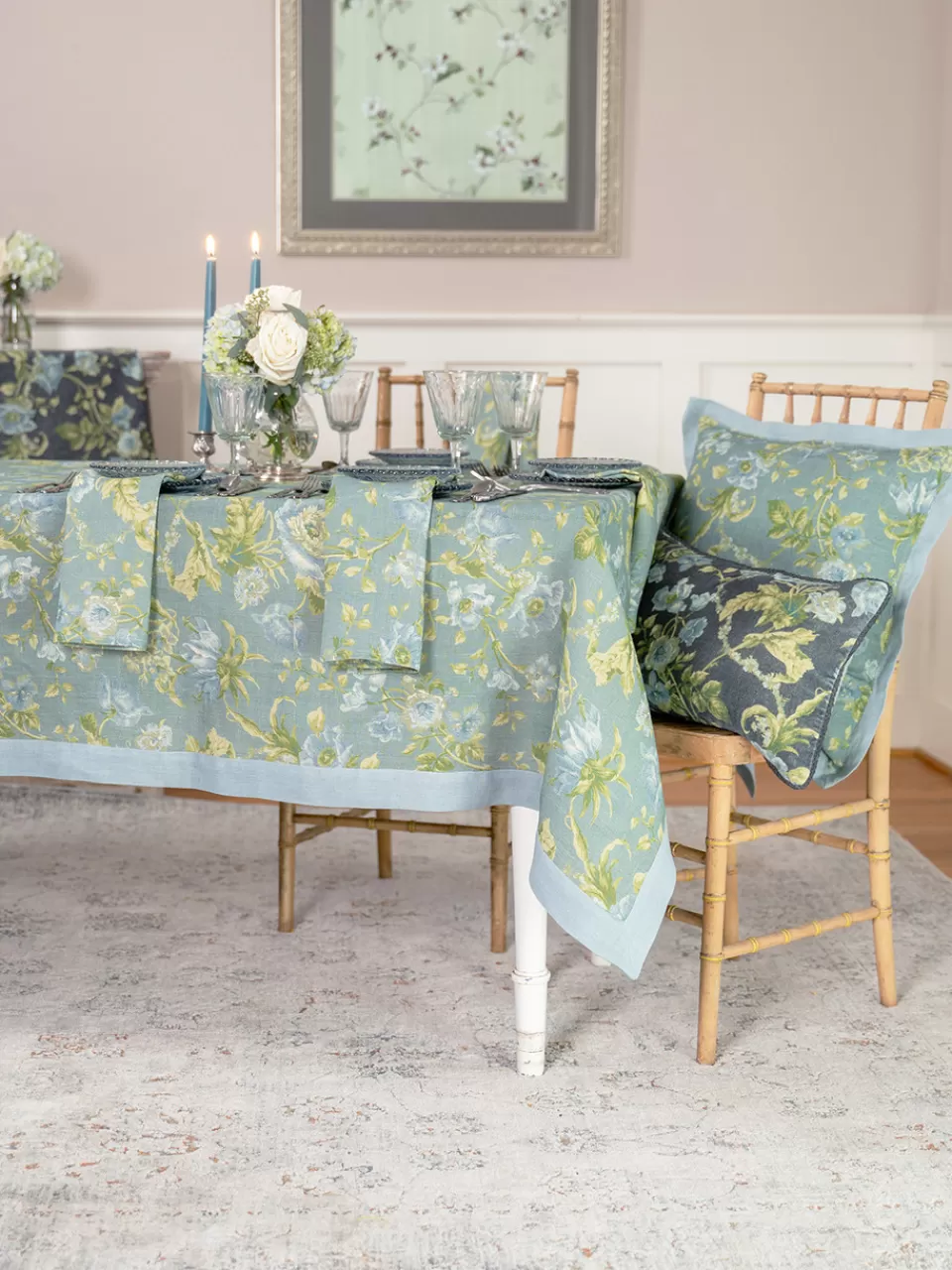 Nappe en lin Lillian - Élégance artisanale pour tables raffinées | Collection printanière April Cornell