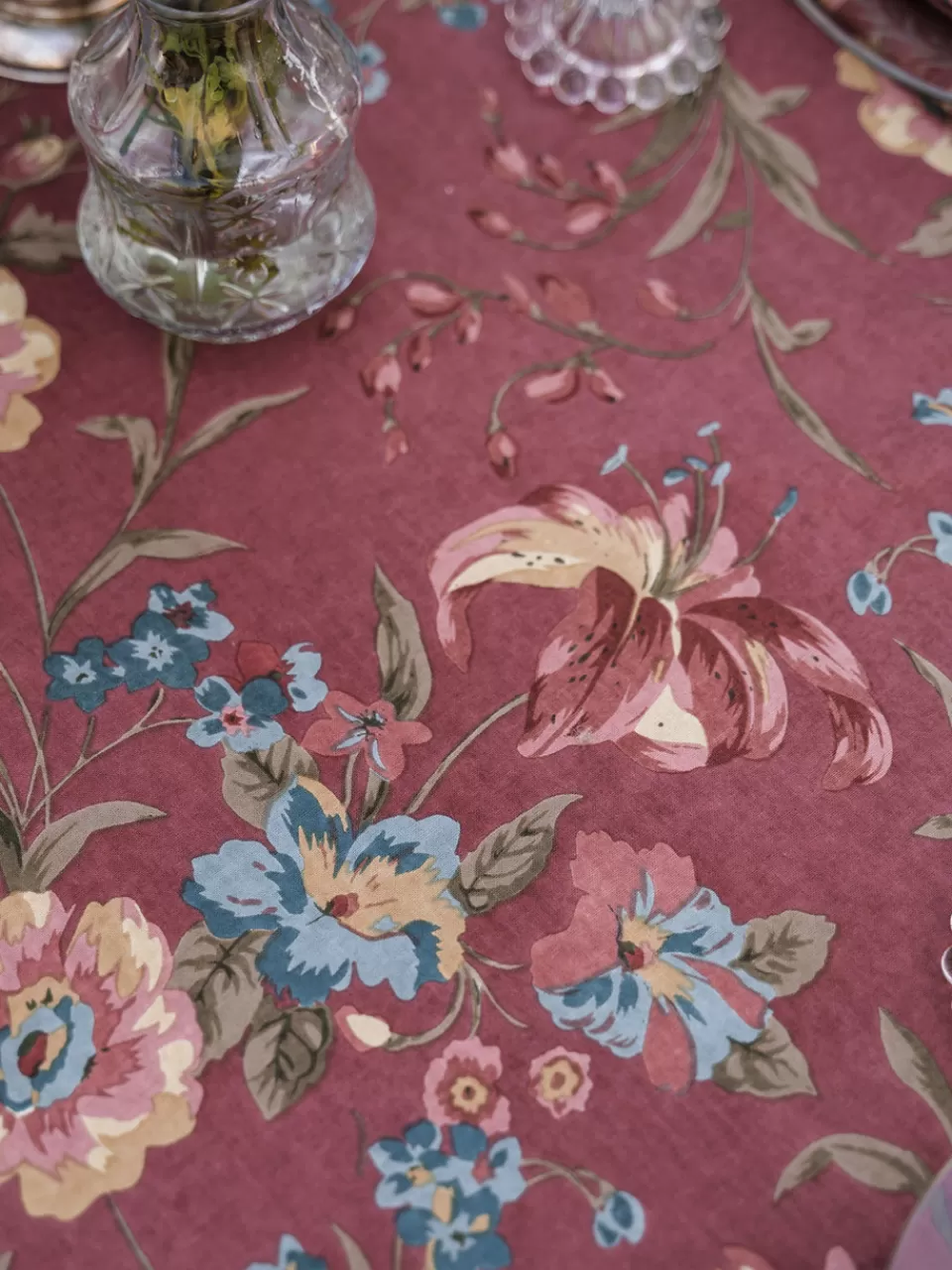 Nappe Ronde Lillianna - Charme Vintage Rose Fanée | Collection April Cornell à Prix Doux