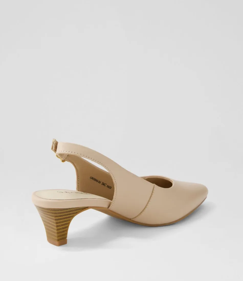Escarpins femme en cuir nude Linden3 - Confort ultratendre pour journée élégante