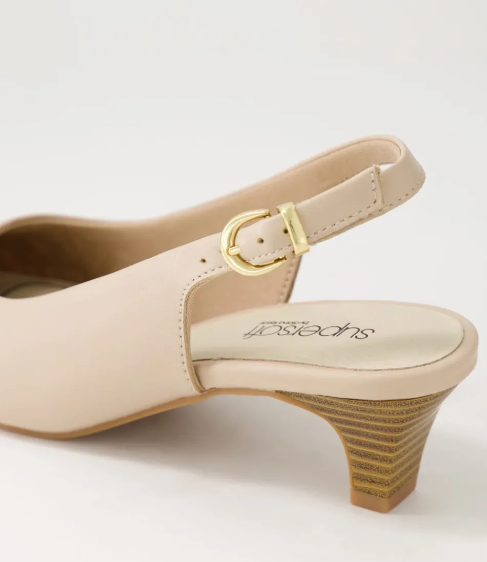 Escarpins femme en cuir nude Linden3 - Confort ultratendre pour journée élégante