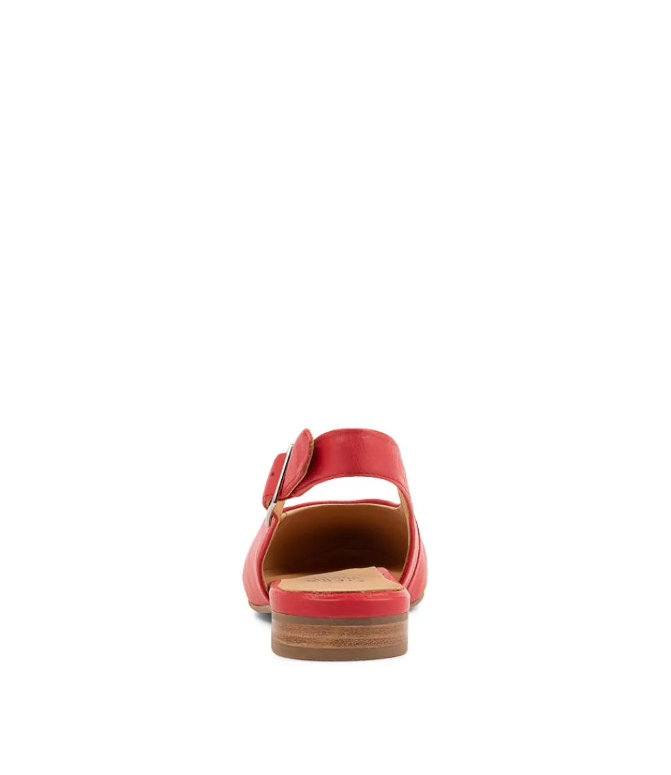 ZIERA Lisa W - Ballerines Femme en Cuir Rouge Verni - Confort Optimal & Style Urbain Décontracté