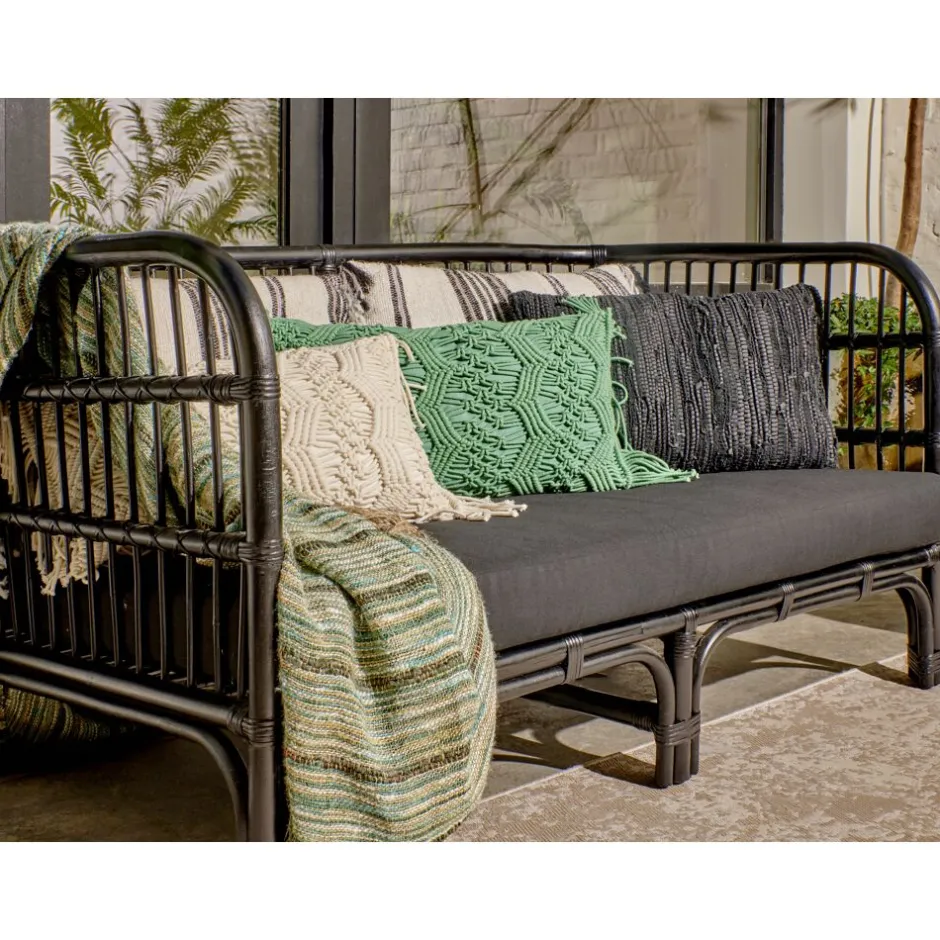 Coussin d'appoint Pomax | Tissu coton doux | Format 50x30 cm | Vert menthe rafraîchissant pour déco salon