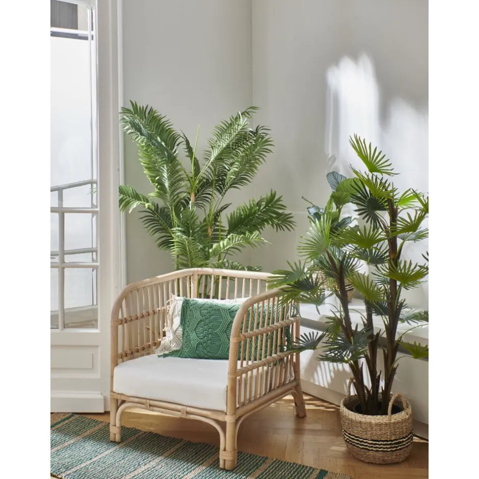 Coussin d'appoint Pomax | Tissu coton doux | Format 50x30 cm | Vert menthe rafraîchissant pour déco salon