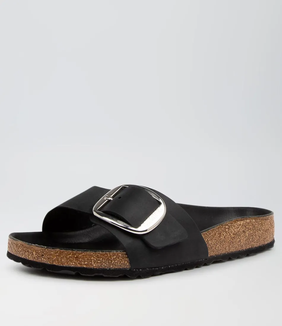 Sandales Femme BIRKENSTOCK Madrid à Boucle Oversize - Confort Optimal et Style Urbain Intemporel en Noir