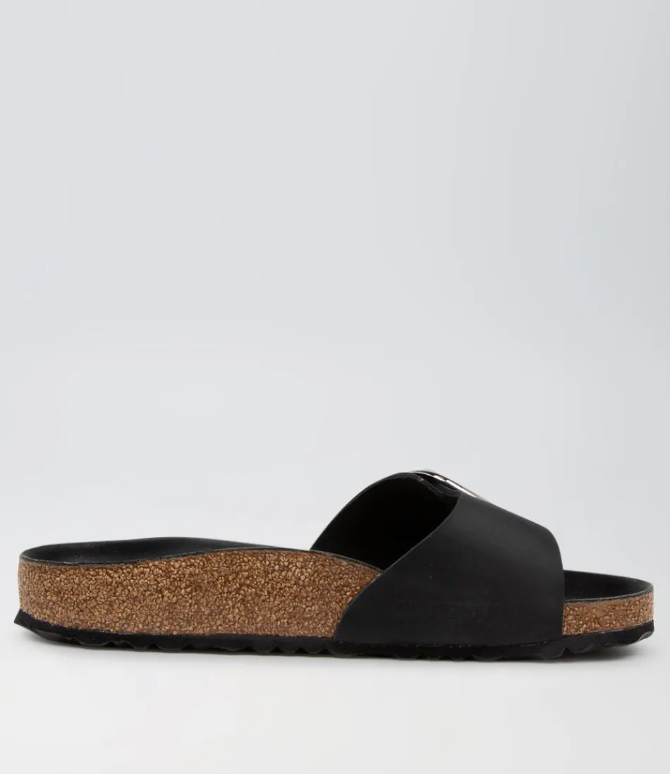 Sandales Femme BIRKENSTOCK Madrid à Boucle Oversize - Confort Optimal et Style Urbain Intemporel en Noir
