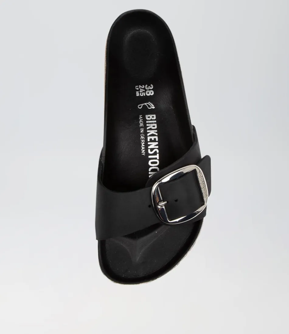 Sandales Femme BIRKENSTOCK Madrid à Boucle Oversize - Confort Optimal et Style Urbain Intemporel en Noir