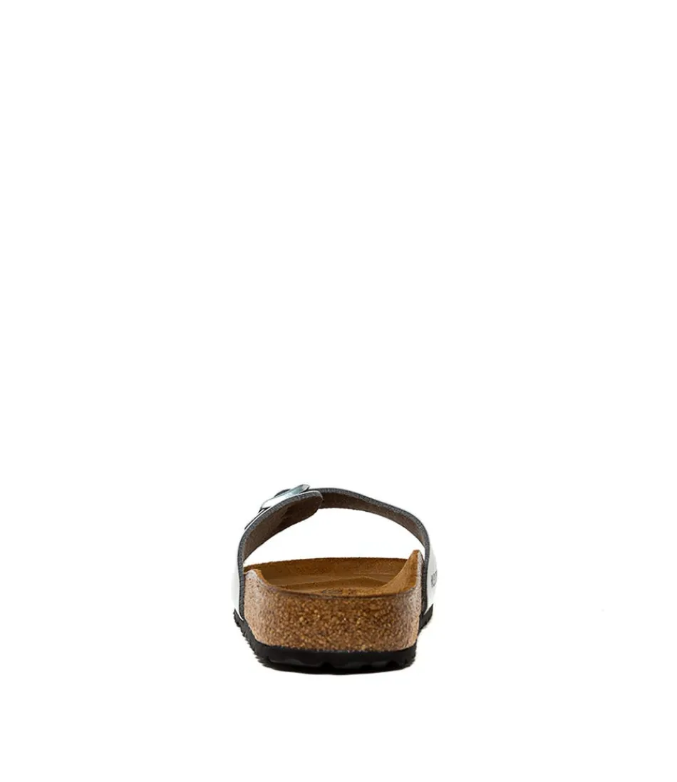 Sandales Femme BIRKENSTOCK Madrid - Confort Optimal en Argent Métallisé avec Semelle Birkoflor Durable