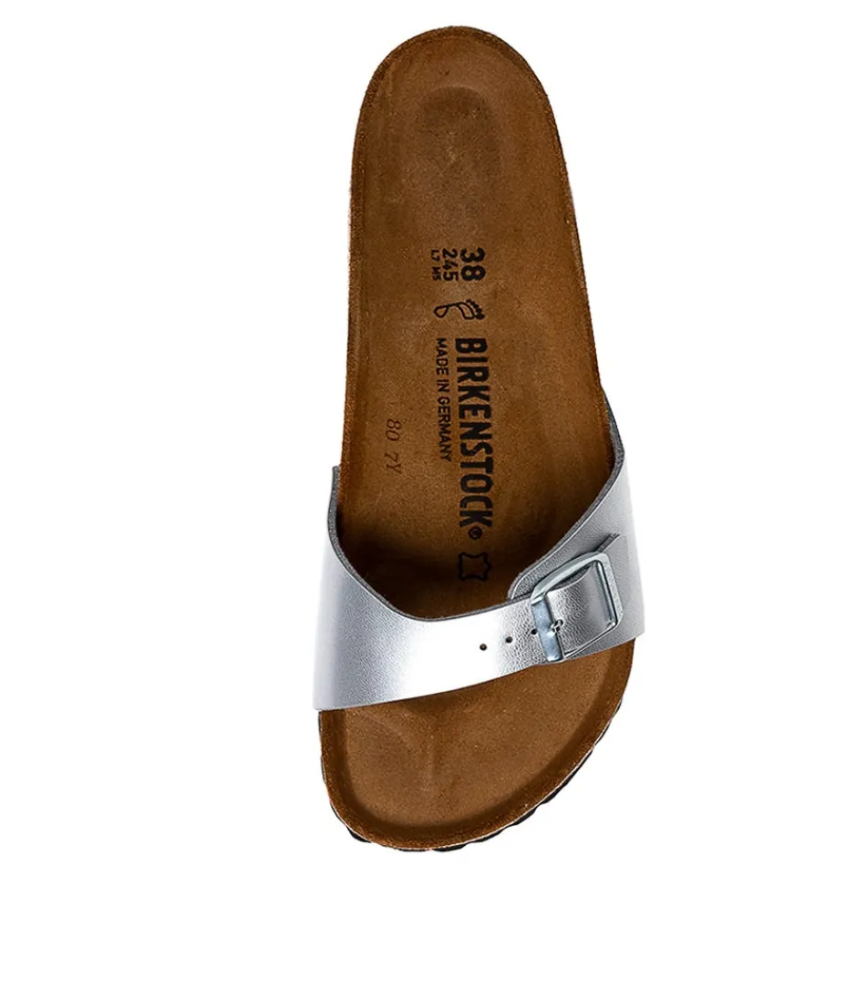 Sandales Femme BIRKENSTOCK Madrid - Confort Optimal en Argent Métallisé avec Semelle Birkoflor Durable