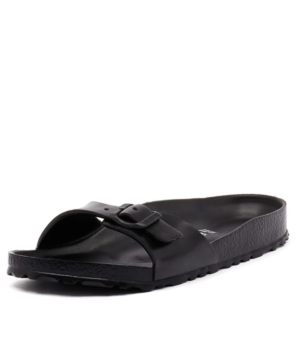 BIRKENSTOCK Madrid Eva - Sandales Ergonomiques Femme en Noir Léger  
Confort Optimal toute la journée - Marque Allemande Iconique  
Style Urbain Polyvalent avec Semelle Anatomique